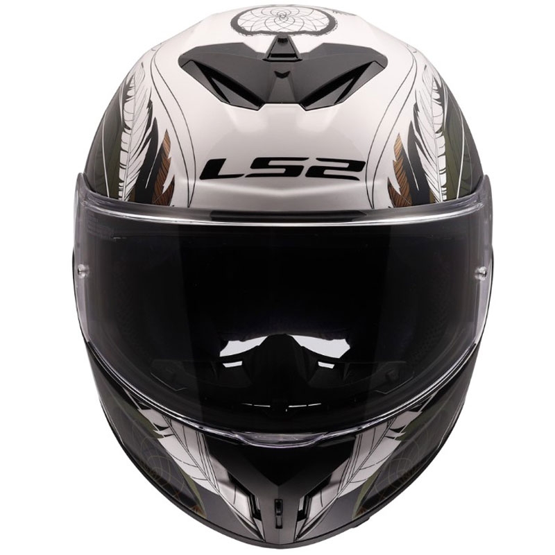 Casque intégral de moto LS2 FF820 Rapid III Boho blanc brillant-noir-rose
