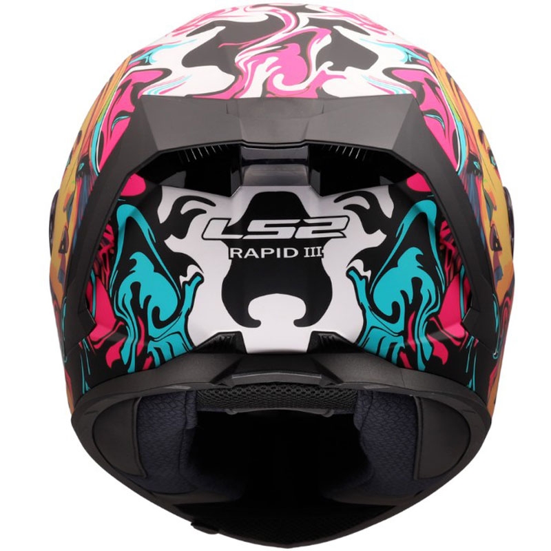 Casque intégral de moto LS2 FF820 Rapid III Cyberg violet-bleu-vert mat