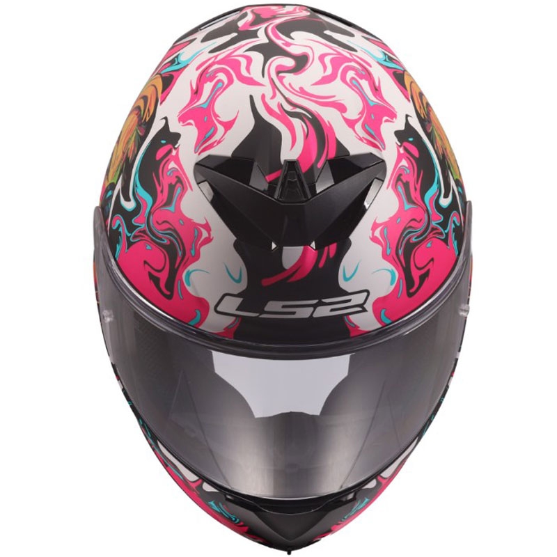 Casque intégral de moto LS2 FF820 Rapid III Cyberg violet-bleu-vert mat