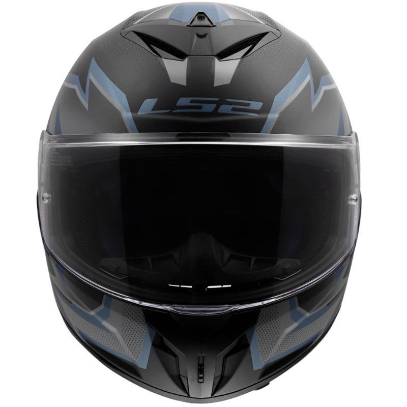 Casque intégral moto LS2 FF820 Rapid III Xtrem noir mat-bleu-essence