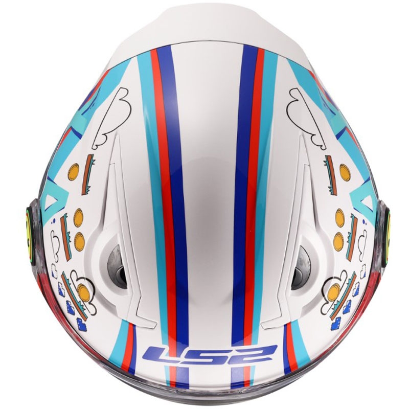 Casque de moto ouvert pour enfant LS2 OF622 Funny II Next Level blanc brillant