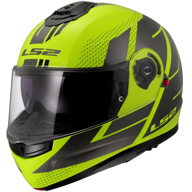 Casque modulable LS2 FF908 Strobe II Code jaune fluo brillant-noir