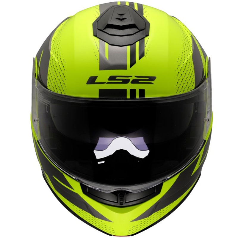 Casque modulable LS2 FF908 Strobe II Code jaune fluo brillant-noir