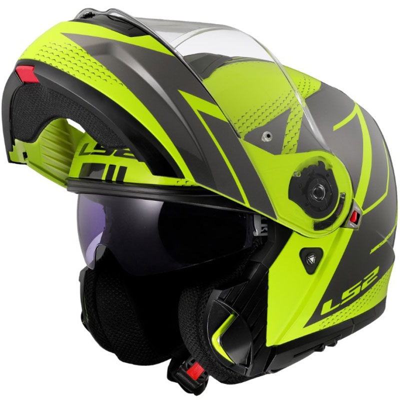 Casque modulable LS2 FF908 Strobe II Code jaune fluo brillant-noir