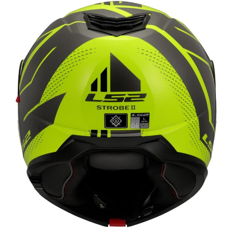 Casque modulable LS2 FF908 Strobe II Code jaune fluo brillant-noir
