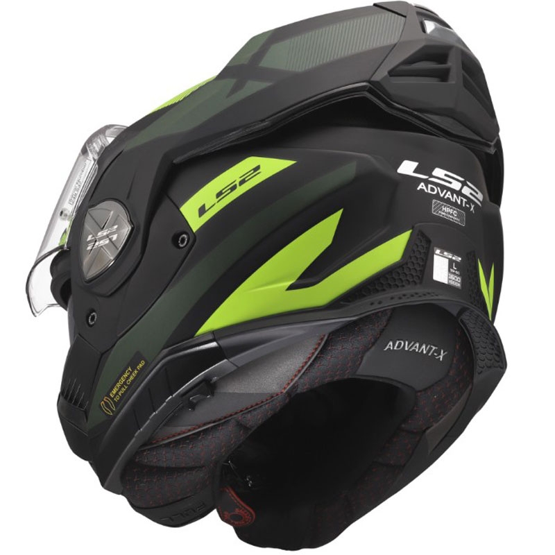 Casque de moto modulable LS2 FF901 Advant X Nova jaune fluo mat-noir