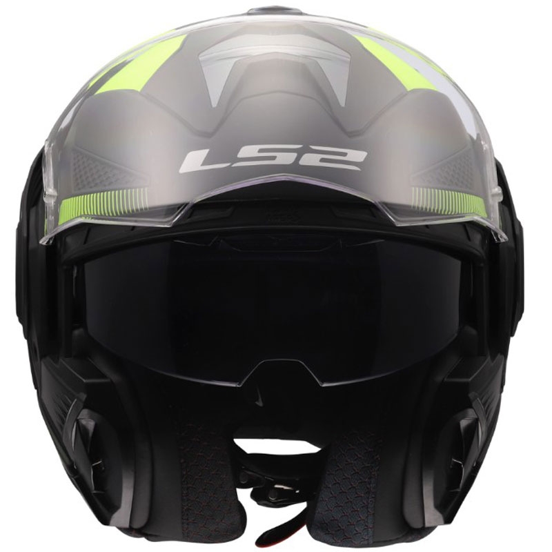 Casque de moto modulable LS2 FF901 Advant X Nova jaune fluo mat-noir