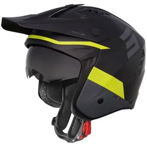 Casque de moto Tir Saut Tricks noir-fluo jaune