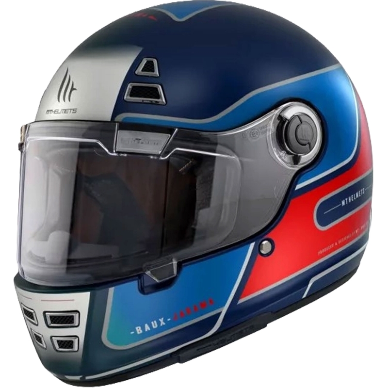 MT Jarama Baux D7 casque moto intégral bleu-rouge