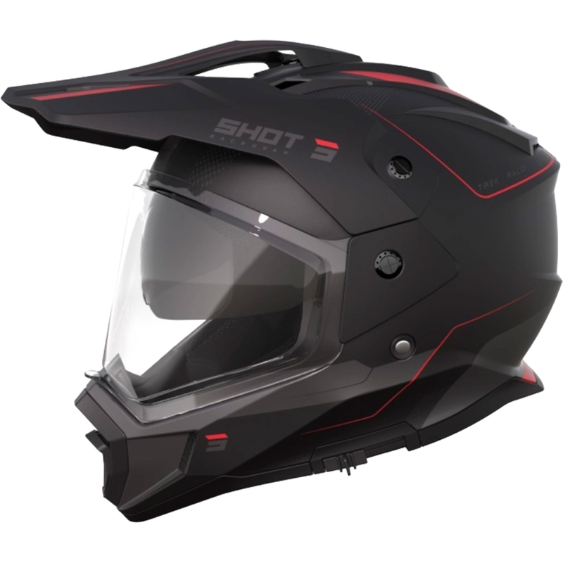 Casque Enduro Shot Trek Rally noir-rouge