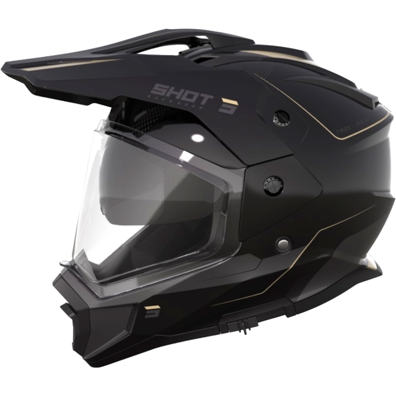 Casque Enduro Shot Trek Rally noir et beige