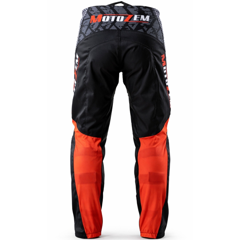 Pantalon de motocross MotoZem Ground MX noir-blanc-rouge