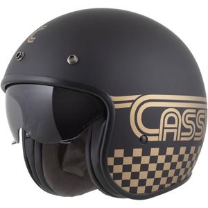 Casque moto jet Cassida Oxygen 2.0 Rondo noir mat-or