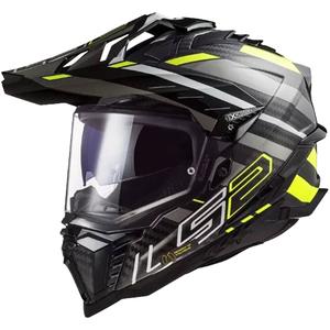 Casque Enduro LS2 MX701 Explorer C Edge 06 noir-gris-jaune fluo