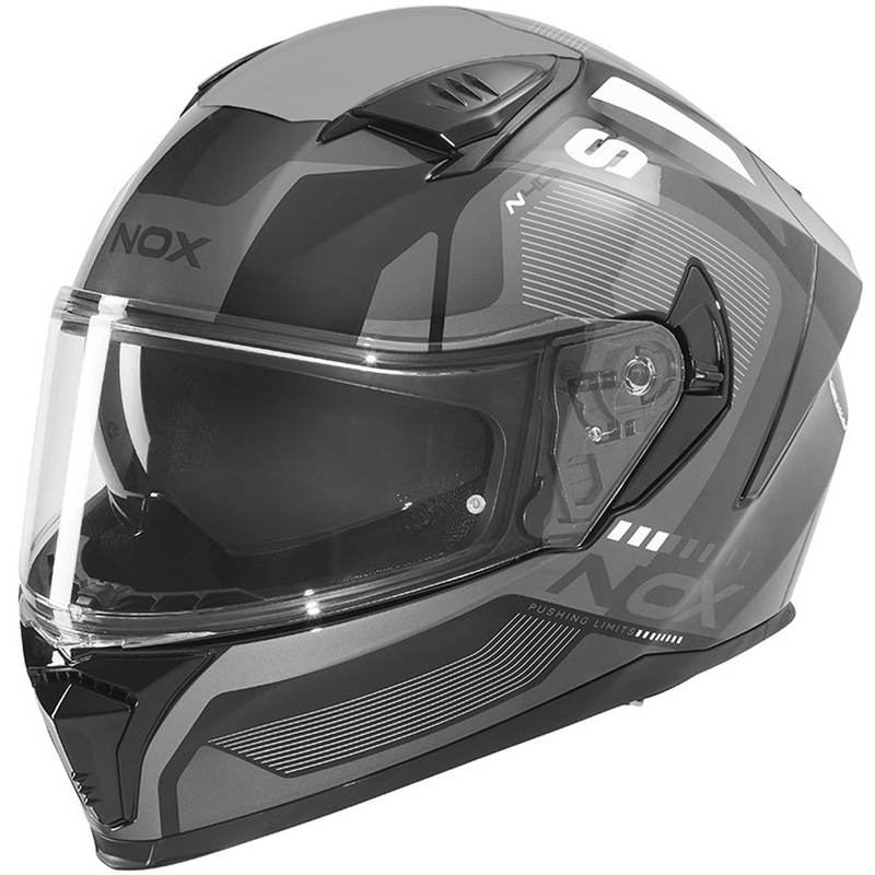 Casque intégral de moto NOX N402 Mentor noir et blanc