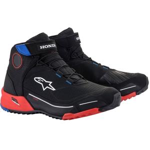 Bottes de moto Alpinestars CR-X Drystar Honda Collection Noir-Rouge-Bleu