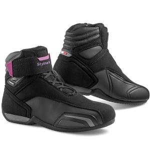 Bottes de moto Stylmartin Vector WP noires et roses pour femmes