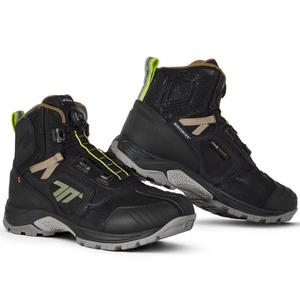 Bottes de moto SEVENTY DEGREES SD-BA7 Stelvio Low noir-sable-jaune fluo
