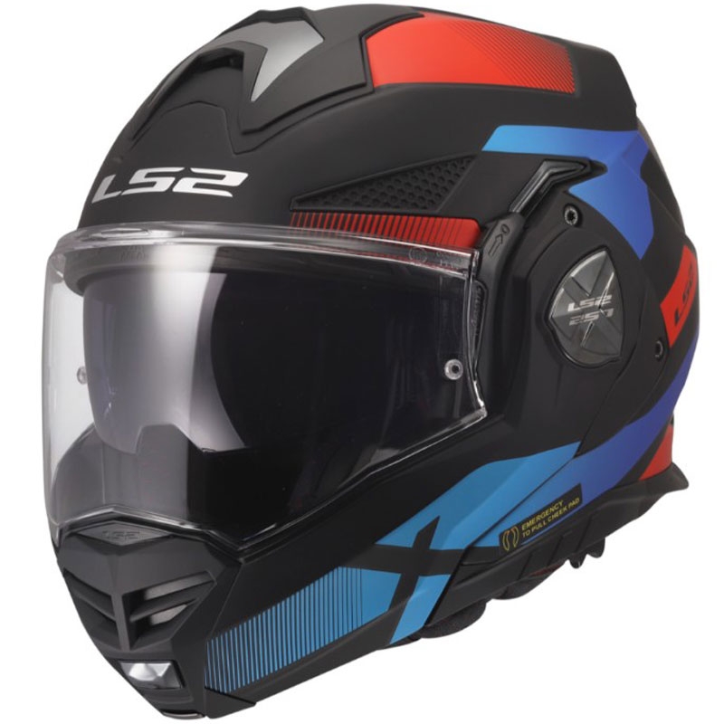Casque de moto modulable LS2 FF901 Advant X Nova noir mat-rouge-bleu