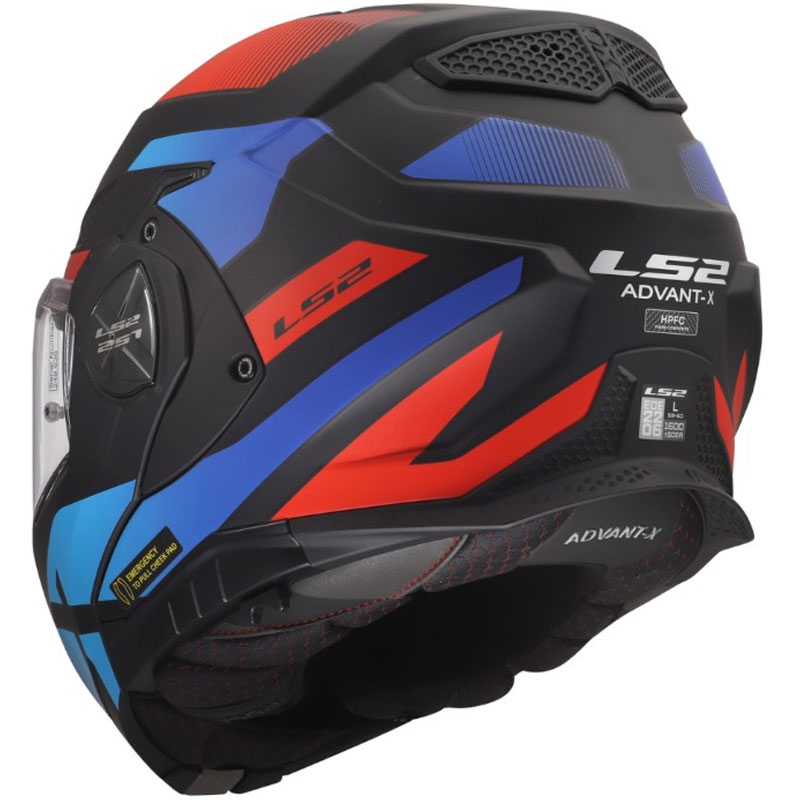 Casque de moto modulable LS2 FF901 Advant X Nova noir mat-rouge-bleu