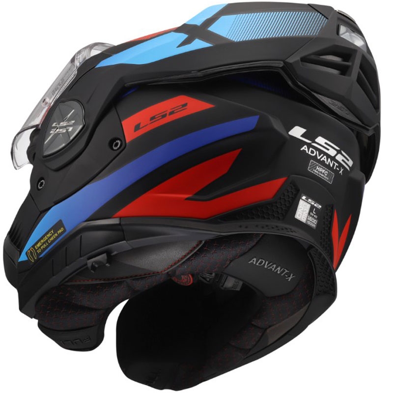 Casque de moto modulable LS2 FF901 Advant X Nova noir mat-rouge-bleu