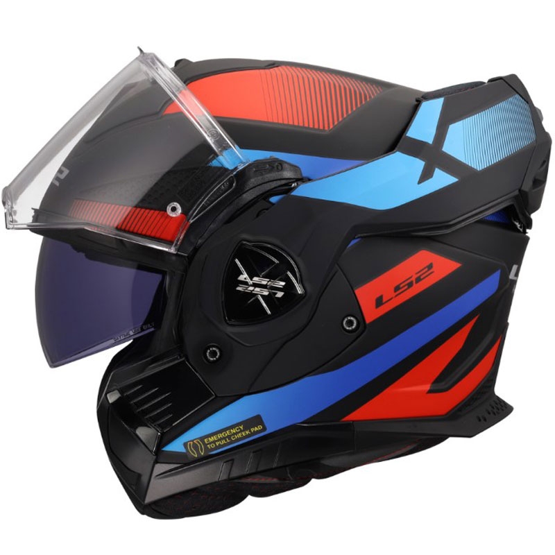 Casque de moto modulable LS2 FF901 Advant X Nova noir mat-rouge-bleu