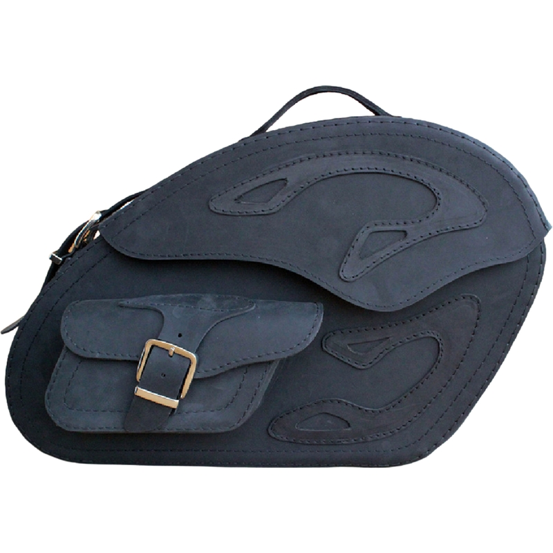 Sacoches de moto en cuir RSA S269 noires