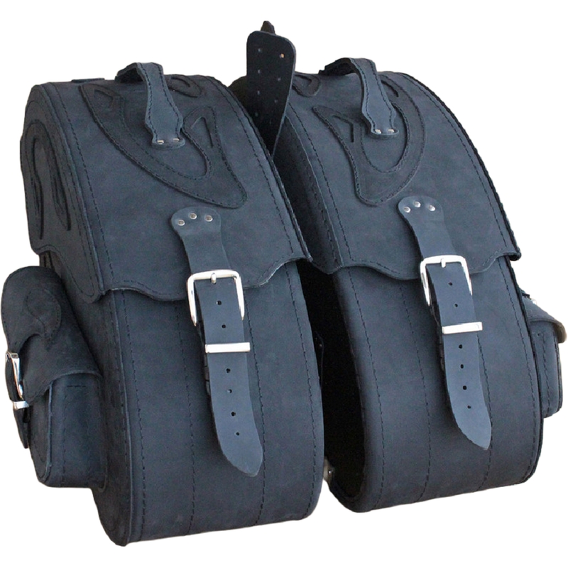 Sacoches de moto en cuir RSA S269 noires