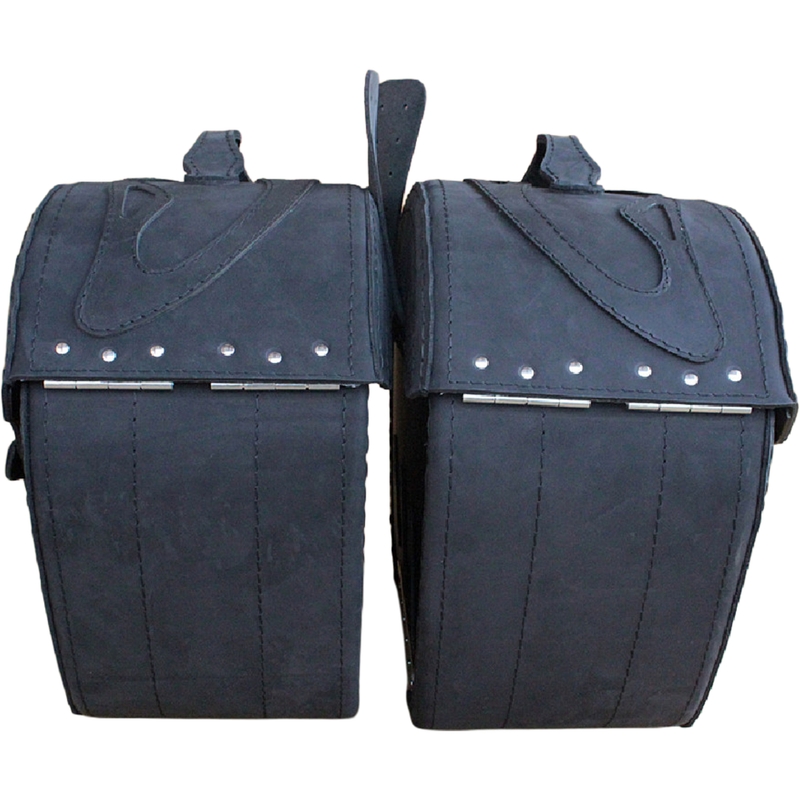 Sacoches de moto en cuir RSA S269 noires