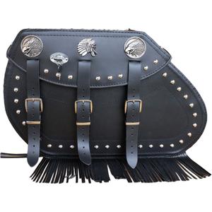 Sacoches de moto en cuir RSA S771 noires