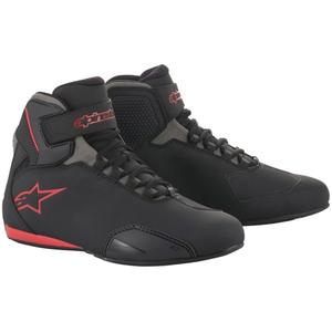 Bottes de moto Alpinestars Sector noires et rouges