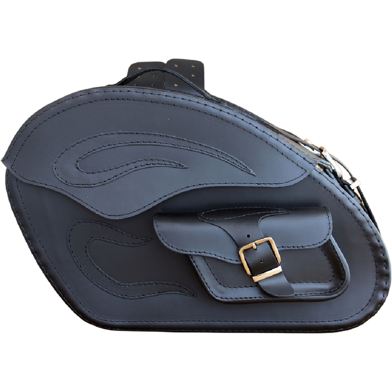 Sacoches de moto en cuir RSA S266A noires