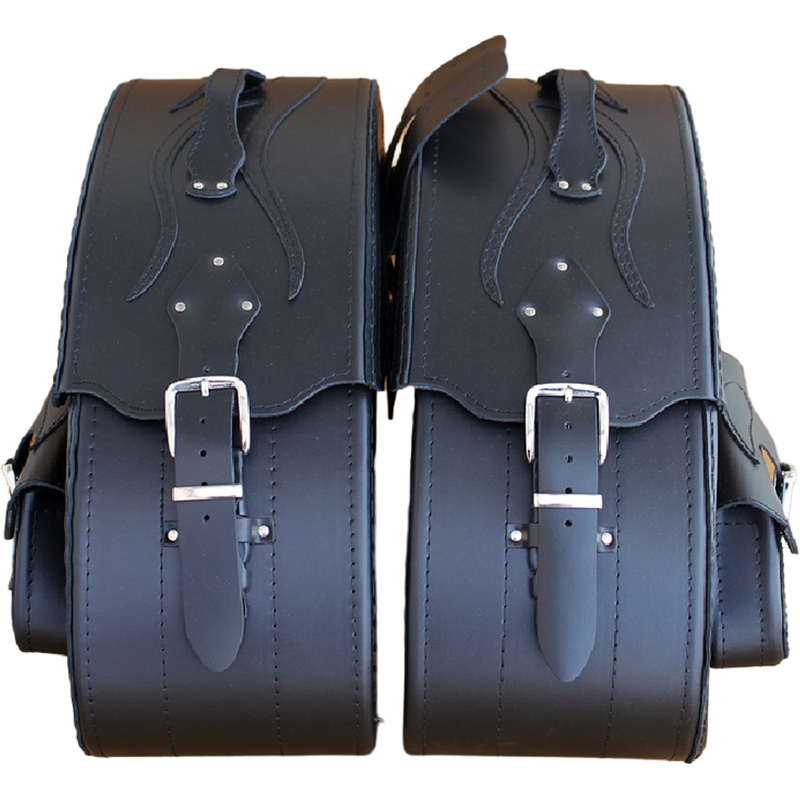 Sacoches de moto en cuir RSA S266A noires