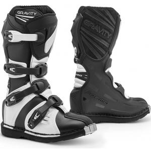 Bottes de moto pour enfants Forma Gravity noir et blanc