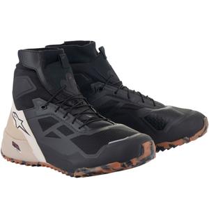 Bottes de moto Alpinestars CR-1 noires et marron clair