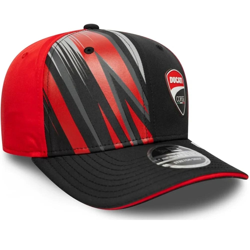 Casquette Ducati Corse 9SEVENTY avec logo rouge et noir