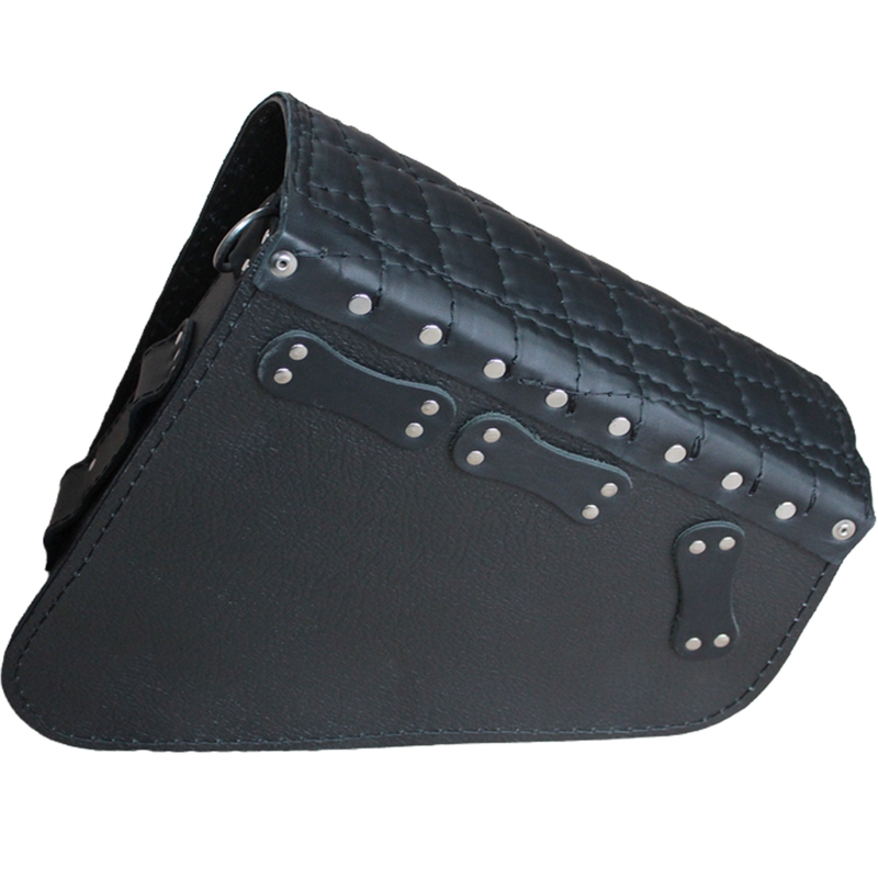 Sacoche de moto en cuir RSA S571 noire