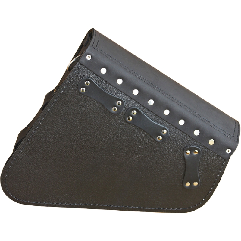 Sacoche de moto en cuir RSA S571 Punisher HD Sportster noire