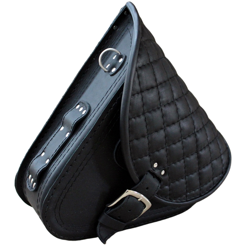 Sacoche de moto en cuir RSA S592 HD Softail noire