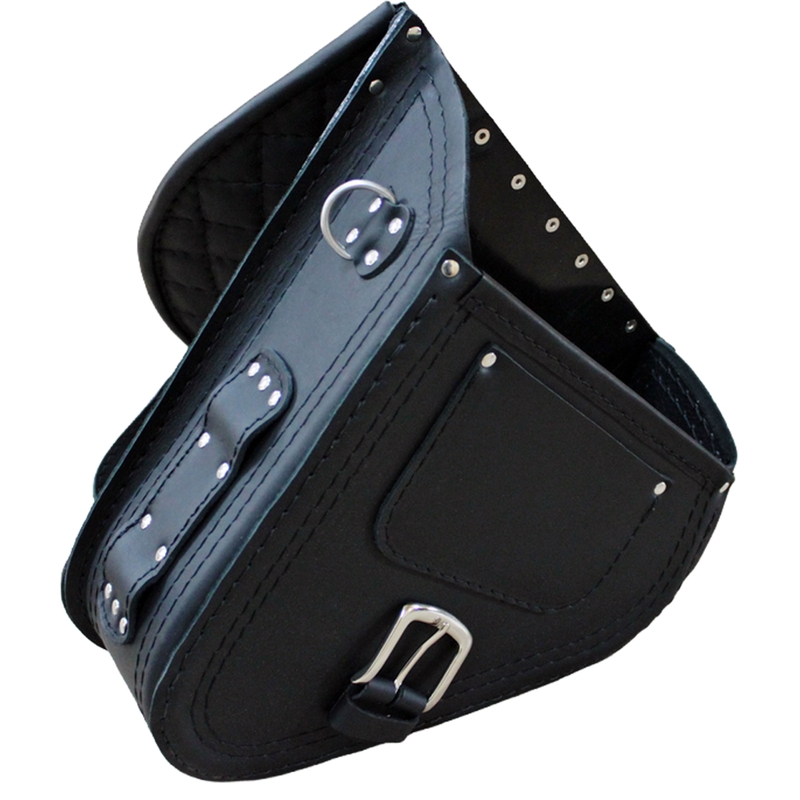 Sacoche de moto en cuir RSA S592 HD Softail noire