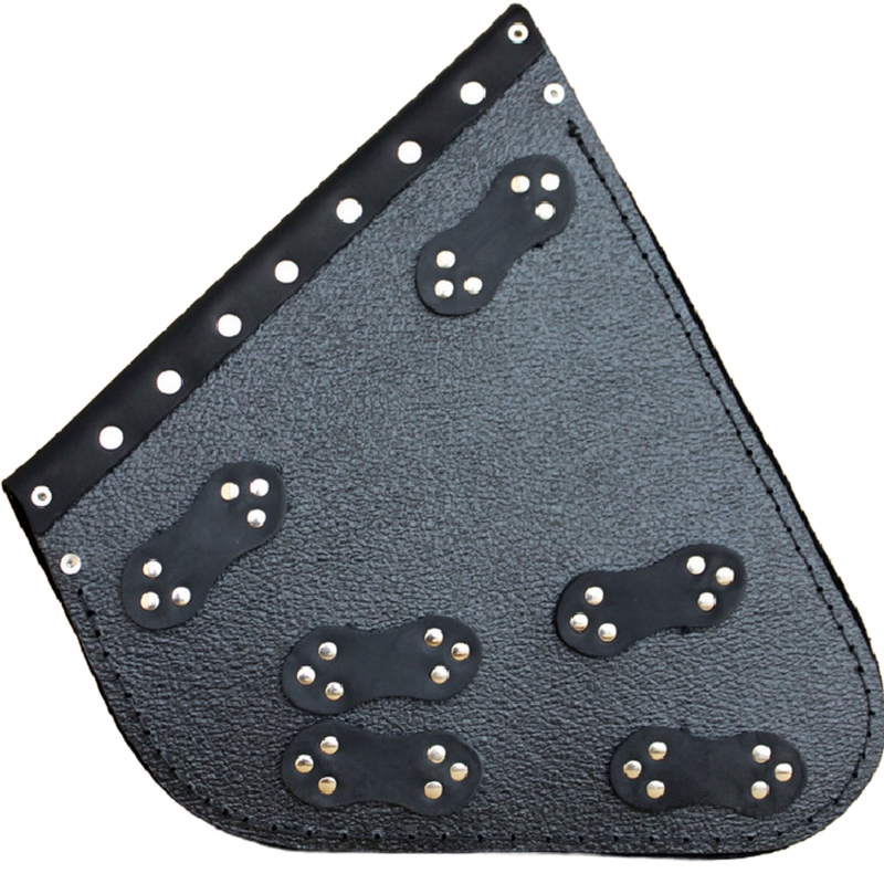 Sacoche de moto en cuir RSA S63 Punisher noire