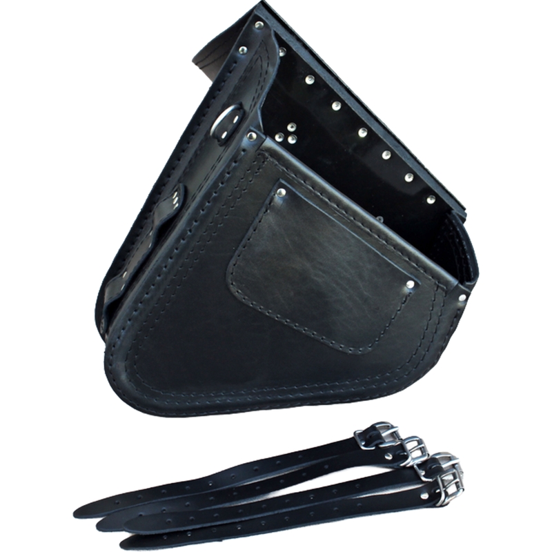 Sacoche de moto en cuir RSA S637 HD Softail noire