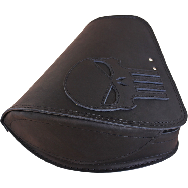 Sacoche de moto en cuir RSA S641 Punisher HD Softail noire