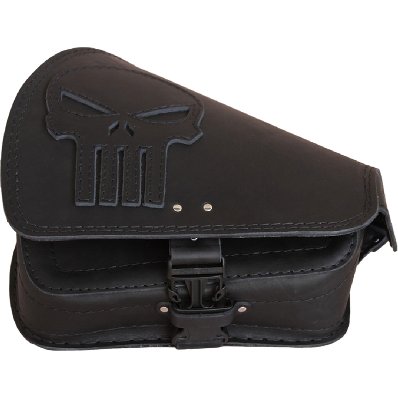 Sacoche de moto en cuir RSA S641 Punisher HD Softail noire