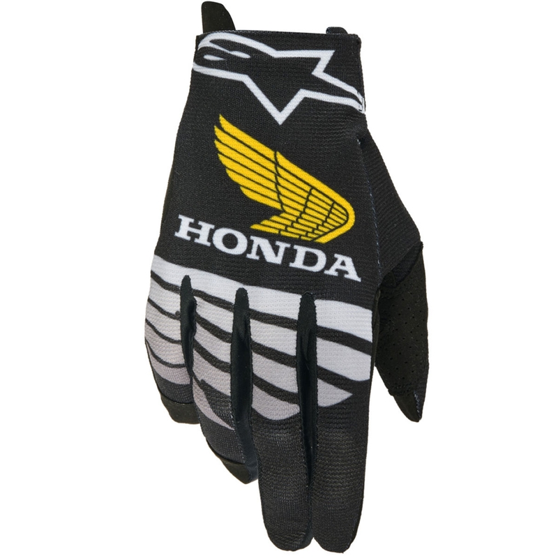 Gants de motocross Alpinestars Radar Honda noir-gris-jaune
