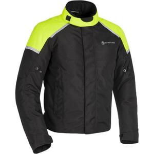 Veste de moto Oxford Spartan Short WP noir-jaune fluo