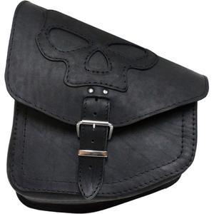 Sacoche de moto en cuir RSA S66 Skull HD Softail noire