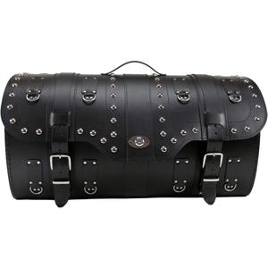 Étui de moto en cuir avec serrure et rivets RSA K160 noir