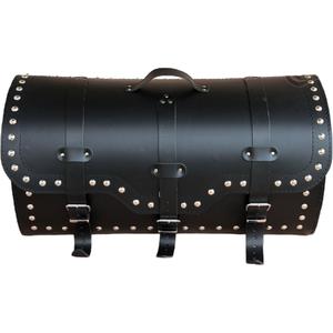 Étui de moto en cuir avec serrure et rivets RSA K165 noir