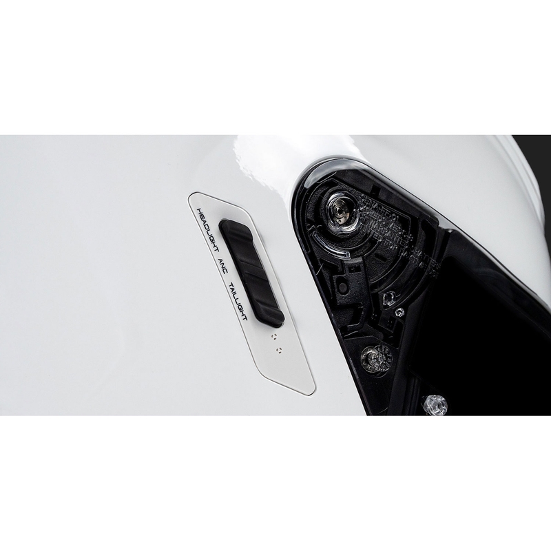 Casque intégral de moto SENA Phantom avec grille de ventilation, noir brillant